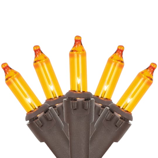 50ct. Amber Mini Fall Harvest Lights